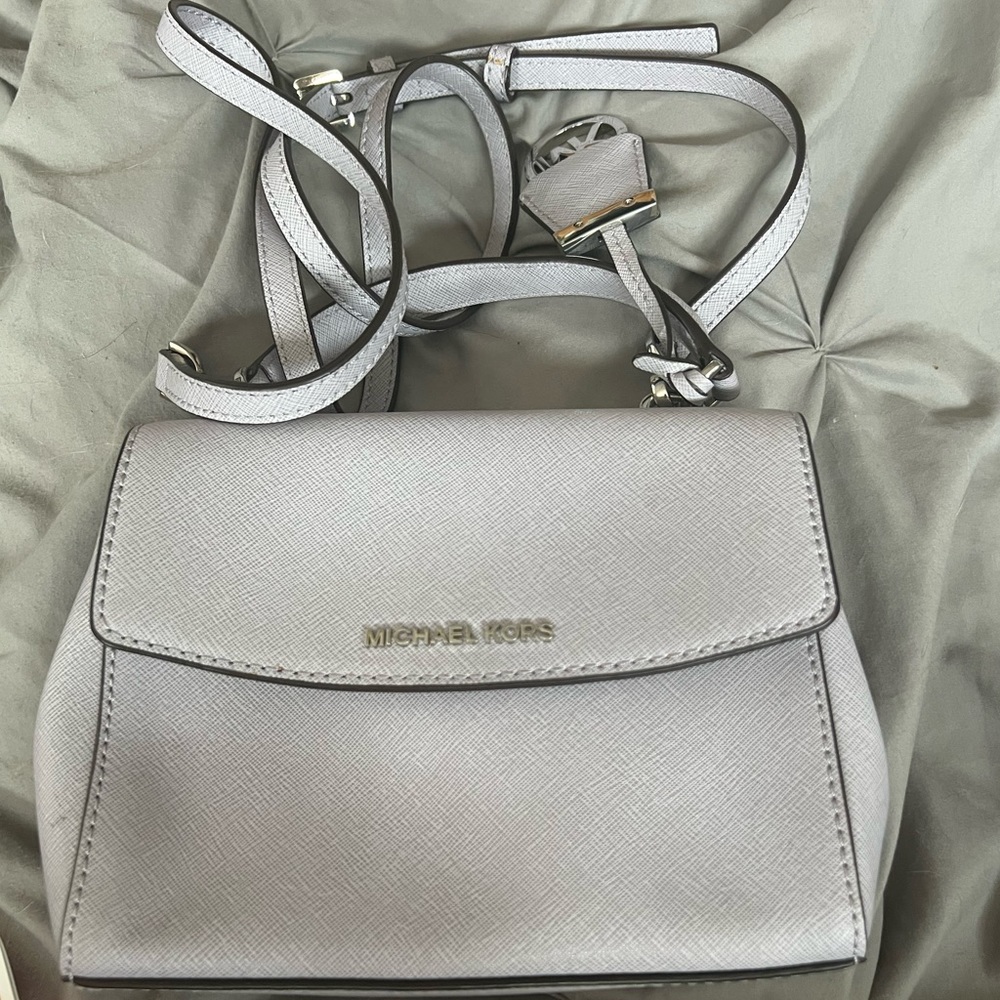 Michael Kors Small Lilac Purple Ava Satchel Flap Crossbody Bag